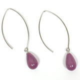 Sterling Silver and Phosphosiderite Teardrop Earrings