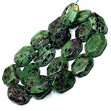Ruby Zoisite Faceted Flat Octagonal Cut Beads-21 x 15mm (SP3362)