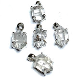 Herkimer Diamond Prong Set In Sterling Silver-A Grade-12 x 8mm Avg. (P3462)