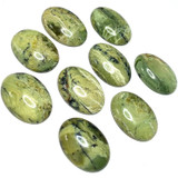 Green Opal Oval Domed Cabochons-A Grade-30 x 22mm (CAB3599)