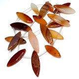 Carnelian Graduated Marquis Dangle Beads-30-35mm Avg. (SP4031)
