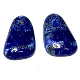 One of a Kind Banded Lapis Cabochon Pair-21 x 15mm-AA Grade (CAB4074)