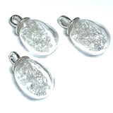 Herkimer Diamond Globe and Sterling Silver Pendants-14 x 11mm-AA Grade (SP4226)