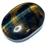 One of a Kind Blue Tiger Eye Pocket Stone-2 1/2 x 1 1/2" (NC4637)