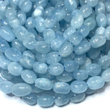 Aquamarine Highly Polished Barrel Beads -12 x 8mm Avg. (SP4867)