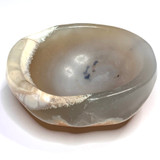 One of a Kind Carved Chalcedony Bowl-3 1/4 x 2 3/4 x 1 1/4" (NC4910)