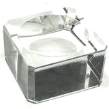 Clear Lucite Square Sphere Stands-Large-1 1/2 x 1" (NC5236)