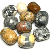 One of a Kind Lot of Tumbled and Polished Maligano Jasper Pocket Stones-19-27mm-NC5310 