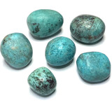 One of a Kind Chrysocolla Tumble Stone Lot-6 Stones-19-36mm (NC5443)