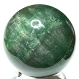 One of a Kind Green Fluorite with Rainbow Inclusions Stone Sphere-2" (NC5494)
