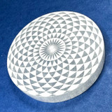 Selenite Carved and Etched Flower of Life Charging Plates-4" (NC5569)
