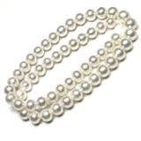 Freshwater Cream White Semi Round Pearl Beads-8-8.5mm (PB5585)
