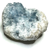 One of a Kind Blue Celestite with Rainbow Inclusions Crystal Cluster-4 1/2 x 3 3/4" (NC5729)