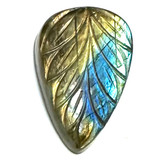 One of a Kind Carved Labradorite Cabochon-34 x 23mm (CAB5810)