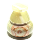 One of a Kind Carved Onyx Jar-2 x 1 1/4"-NC5863 (NC5863)
