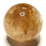 One of a Kind Golden Healer with Rainbow Inclusions Mini Stone Sphere-1"-NC5956 (NC5956)