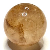 One of a Kind Golden Healer with Rainbow Inclusions Mini Stone Sphere-1"-NC5956 (NC5956)