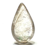 One of a Kind Rutile in Quartz Teardrop Stone-25 x 15mm-NC5962