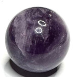 RARE-One of a Kind Trapiche Amethyst with Rainbow Inclusions Mini Sphere Stone-1"-NC6043 