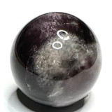 RARE-One of a Kind Trapiche Amethyst with Rainbow Inclusions Mini Sphere Stone-1"-NC6045 