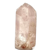 One of a Kind Pink Lithium Quartz with Rainbow Inclusions Double Terminated Stone Tower-1 3/4 x 3/4"