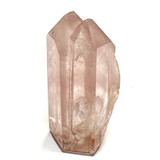 One of a Kind Pink Lithium Quartz with Rainbow Inclusions Double Terminated Stone Tower-1 3/4 x 3/4"