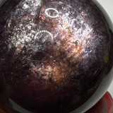 RARE-One of a Kind Purple Mica Lepidolite with Rainbow Inclusions  Stone Sphere-1 1/4"