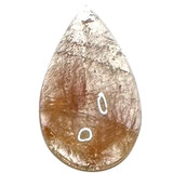 One of a Kind Rutile Quartz Teardrop Cabochon-35 x 20mm