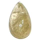 One of a Kind Rutile Quartz Teardrop Cabochon-22 x 12mm