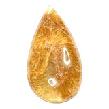 One of a Kind Rutile Quartz Teardrop Cabochon-38 x 20mm