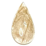 One of a Kind Rutile Quartz Teardrop Cabochon-38 x20mm