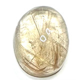 One of a Kind Rutile Quartz Oval High Dome Cabochon-22 x 17 x 12mm