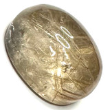 One of a Kind Rutile Quartz Oval High Dome Cabochon-22 x 17 x 12mm