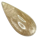 One of a Kind Rutile Quartz Teardrop Cabochon-39 x 20mm-CAB6389