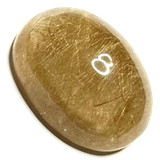 One of a Kind Rutile Quartz Oval High Dome Cabochon-26 x 20 x 10mm