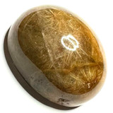 One of a Kind Rutile Quartz Oval High Dome Cabochon-40 x 32 x 22mm