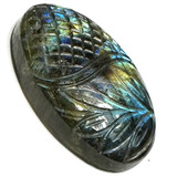 One of a Kind Carved Labradorite Cabochon-39 x 23mm