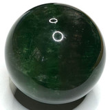 One of a Kind Green Fluorite with Rainbow Inclusions Sphere-2"