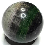 One of a Kind Fluorite with Rainbow Inclusions Sphere-2"