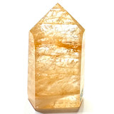 One of a Kind Golden Healer Quartz with Rainbow Inclusions Stone Tower-2 3/4 x 1 1/2"