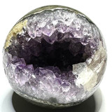 One of a Kind Amethyst with Calcite and Rainbow Inclusions Sphere-2 1/4"