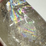 One of a Kind Phantom Quartz Crystal with Rainbow Inclusions Flame Tower-1 3/4 x 1 1/2"