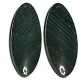 One of a Kind Indonesian Jade Pendant/Earring Pair-30 x 12mm-SP6815