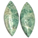 One of a Kind Green Moss Agate Earring/Pendant Pair-33 x 12mm-SP6880