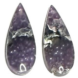 One of a Kind Grape Agate Earring/Pendant Pair-28 x 12mm-SP6889