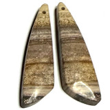 One of a Kind Desert Jasper Earring/Pendant Pair-37 x 12mm-SP6920