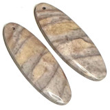 One of a Kind Zebra Jasper Earring/Pendant Pair-32 x 12mm-SP6939