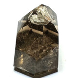 One of a Kind Rutilated Smokey 1,000 Layer Garden Quartz with Rainbow Inclusions Stone Tower-1 1/4 x 1 1/2"