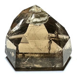 One of a Kind Rutilated Smokey 1,000 Layer Garden Quartz with Rainbow Inclusions Stone Tower-1 1/4 x 1 1/2"