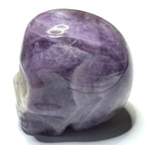 RARE-One of a Kind Vanderlei Barreto Carved  Amethyst with Rainbow Inclusions Skull-1 1/2 x 1 3/4"